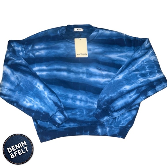 MadHappy Unisex LIMITED HERITAGE TIE DYE CREWNECK | Blue | NEW/NWT!!💙💙 - Picture 2 of 10